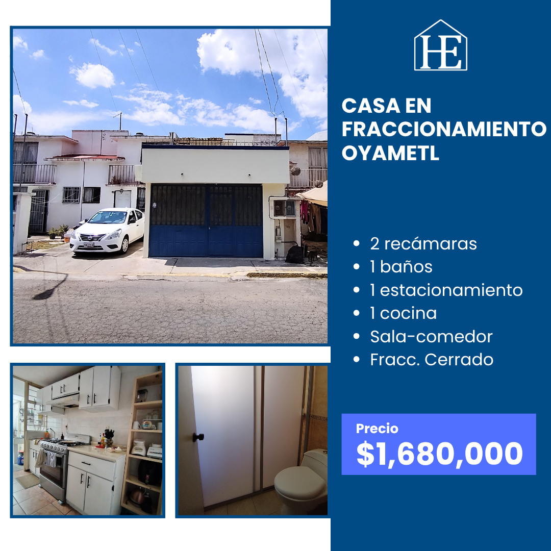 Casa en Venta en Fracc. Oyametl, Puebla | 2 Recámaras y Opción a 3