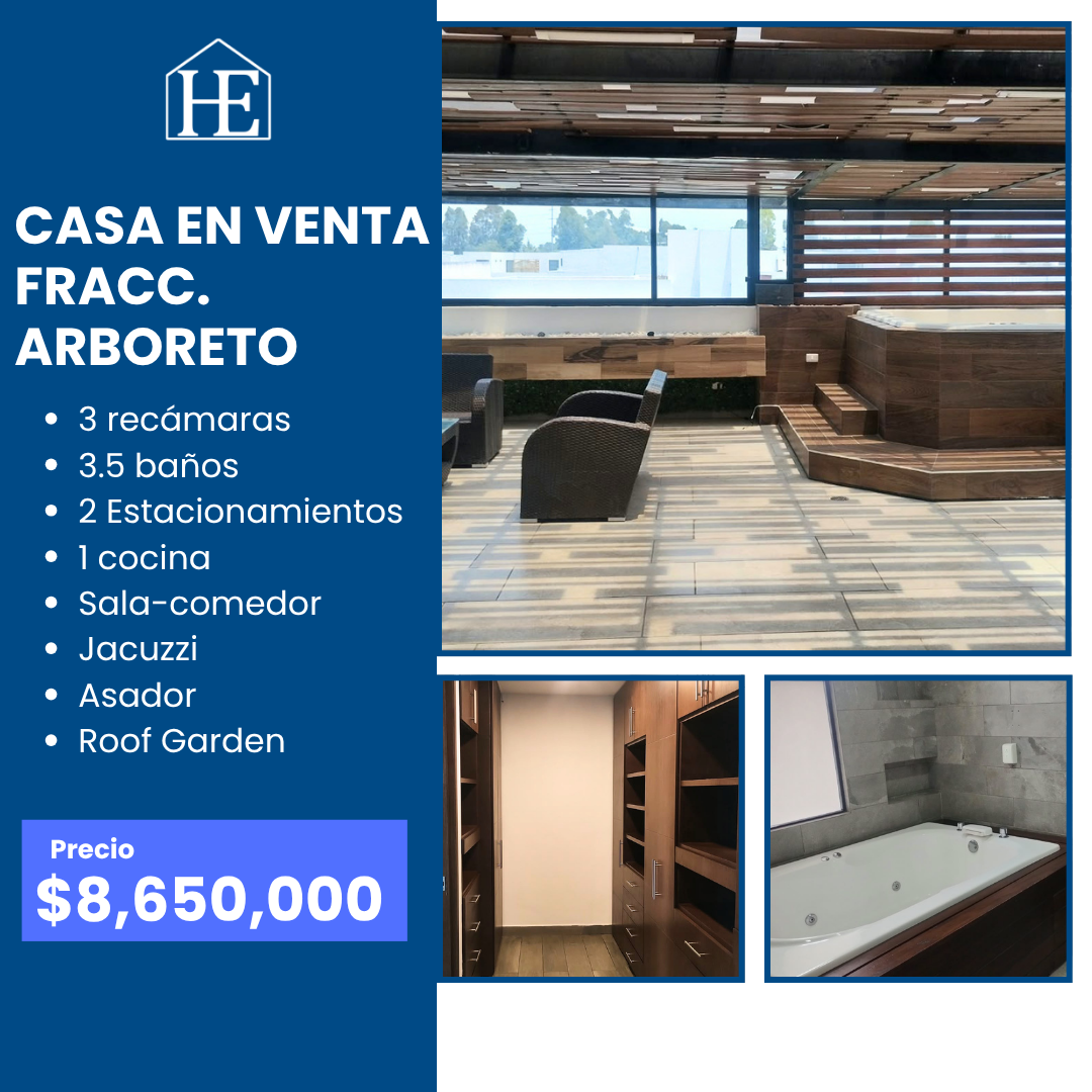 Casa en Venta en Fracc. Arboreto, Puebla | 3 Recámaras con Baño y Jacuzzi