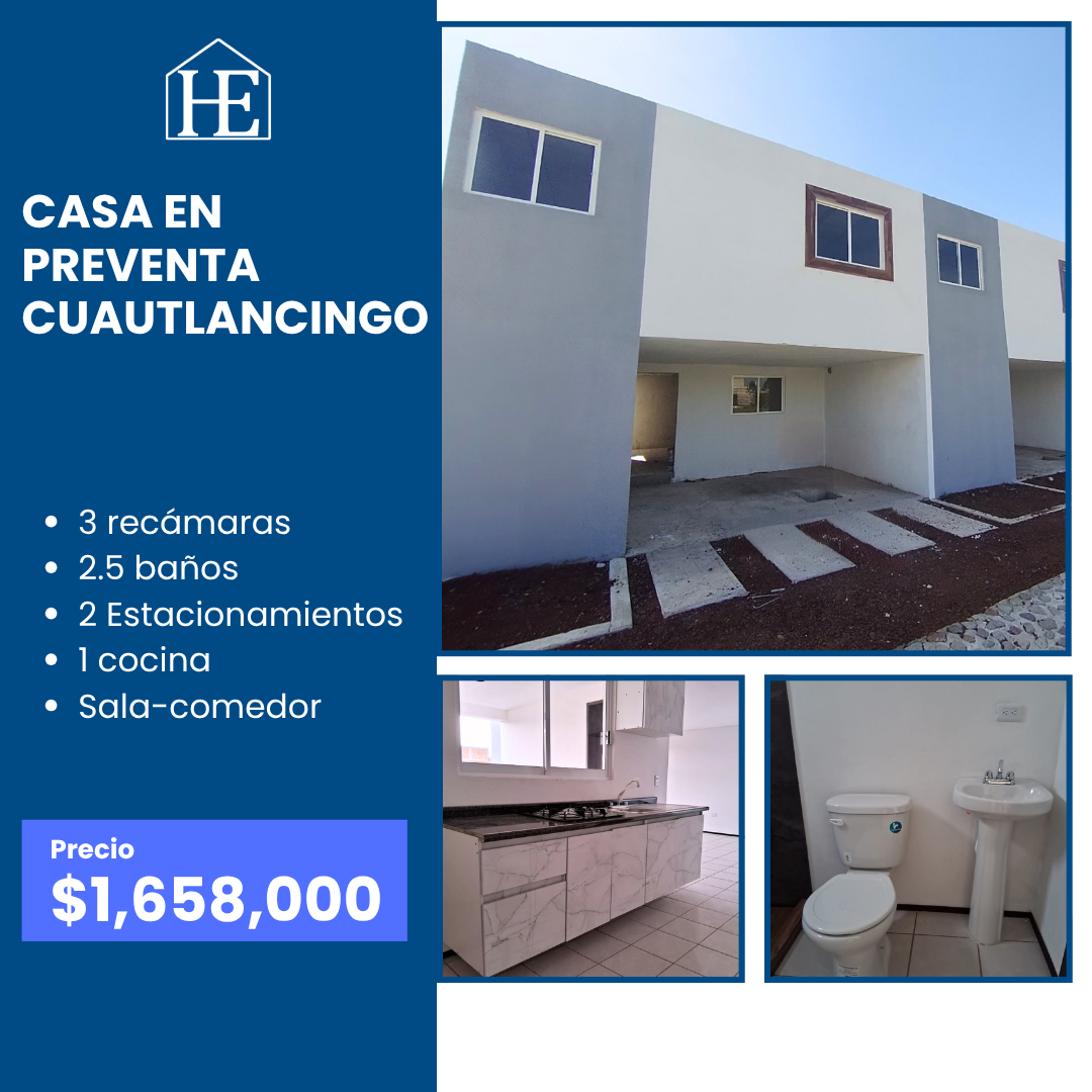 Casa en Preventa en Cuautlancingo | 3 Recámaras y 2 Cocheras desde $1.658 MDP