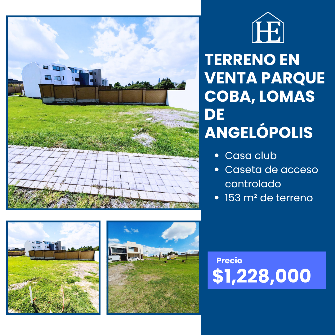 Terreno en Venta en Parque Coba, Lomas de Angelópolis | 153 m²
