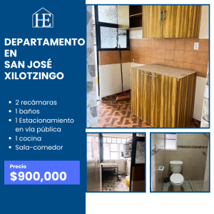Departamento en Venta en San José Xilotzingo, Puebla | 2 Recámaras