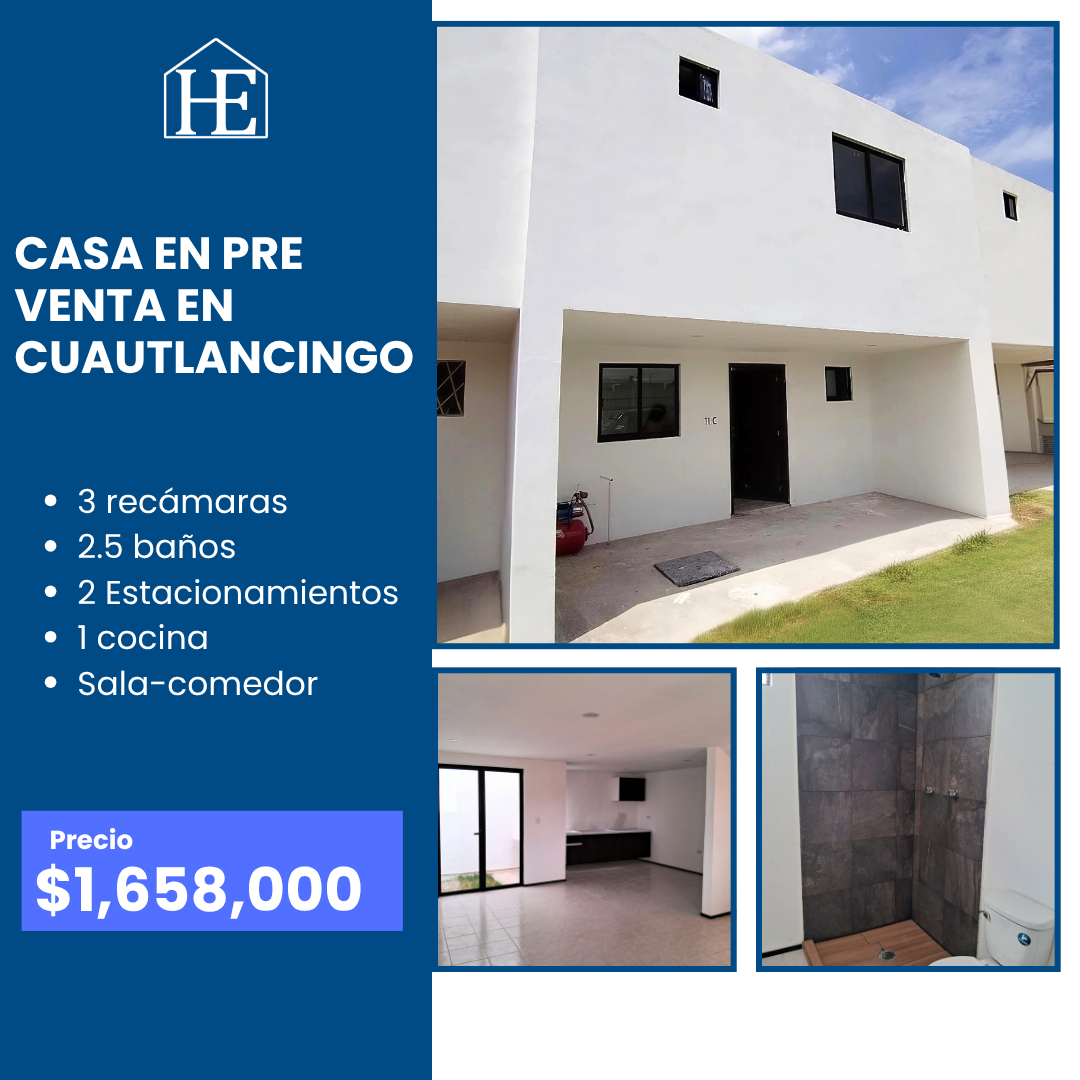 Casa en Preventa en Cuautlancingo | 3 Recámaras y 2 Cocheras desde $1.658 MDP
