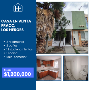 Casa en Venta en Los Héroes, Puebla | Remodelada, 2 Recámaras por $1.2 MDP