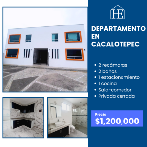Departamento en Venta en San Andrés Cholula | 2 Recámaras por $1.2 MDP