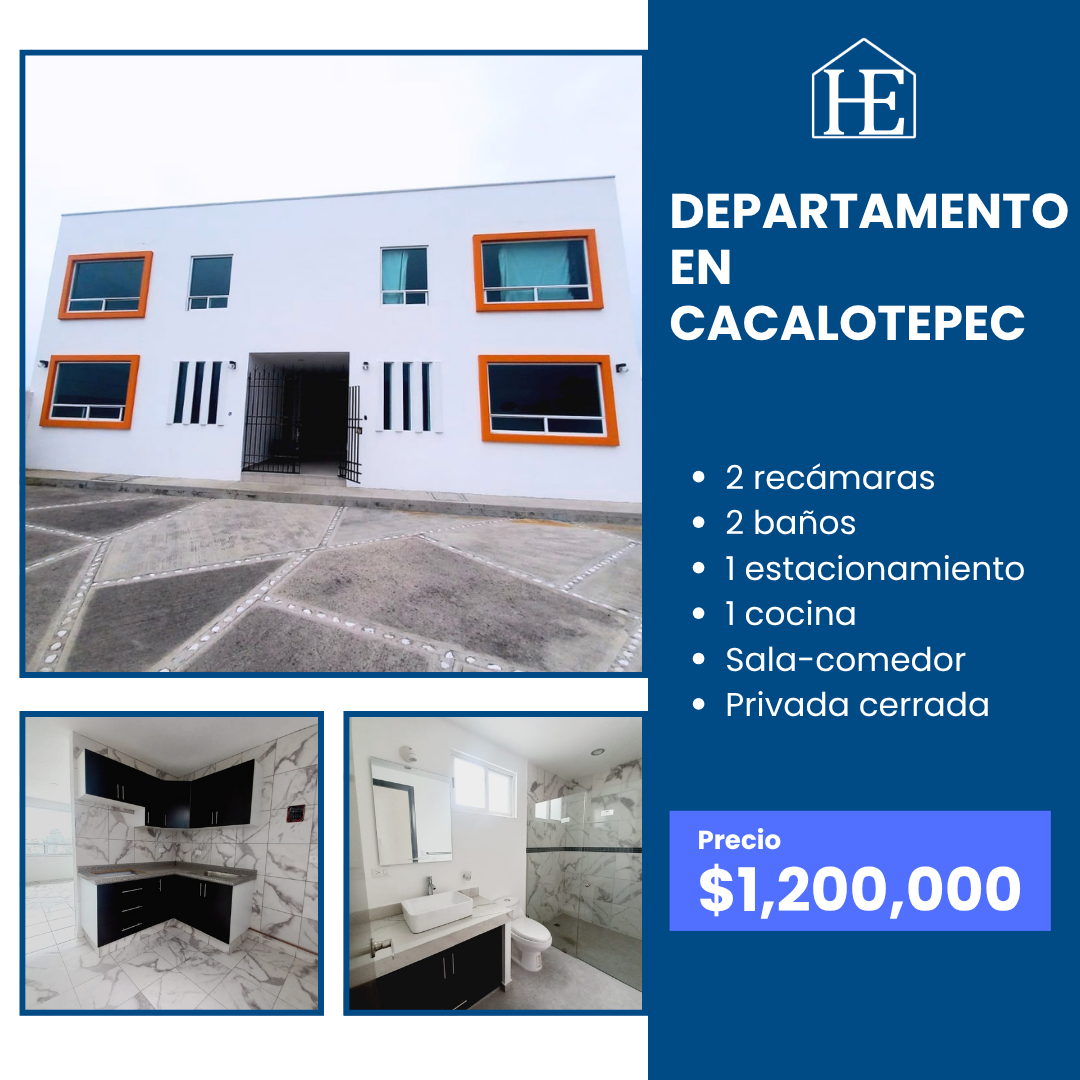 Departamento en Venta en San Andrés Cholula | 2 Recámaras por $1.2 MDP